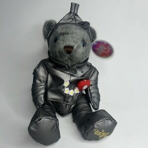 Cuddle Factory Wizard of Oz Tinman Teddy Bear Plush 9" Seated Gray 2016 Clothed